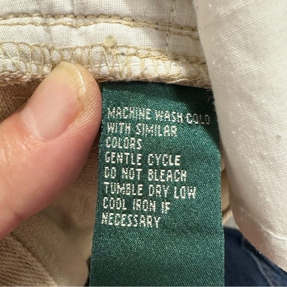 Vintage Lauren Ralph Lauren size 12 jeans, tan, stitching, bootcut, spring - Picture 9 of 10